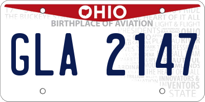 OH license plate GLA2147