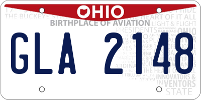 OH license plate GLA2148