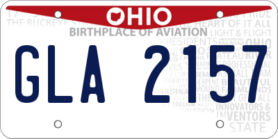 OH license plate GLA2157