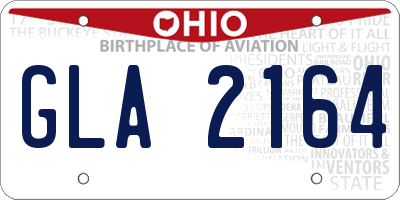 OH license plate GLA2164