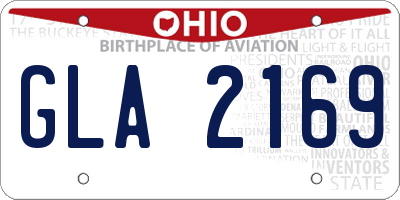 OH license plate GLA2169