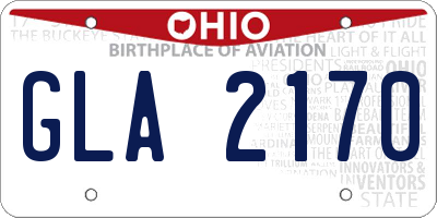 OH license plate GLA2170