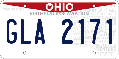 OH license plate GLA2171