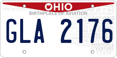 OH license plate GLA2176