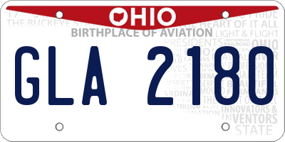 OH license plate GLA2180