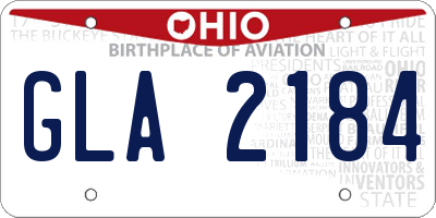 OH license plate GLA2184