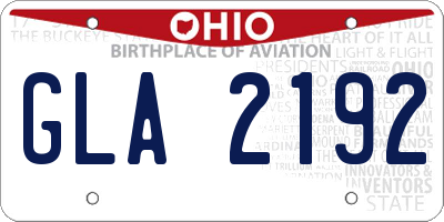 OH license plate GLA2192
