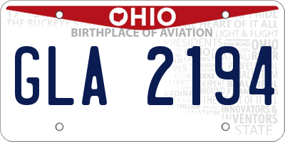 OH license plate GLA2194