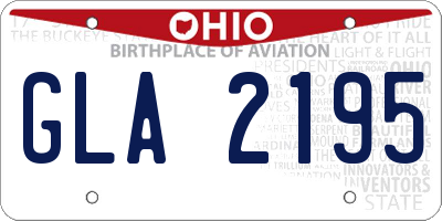 OH license plate GLA2195