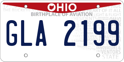 OH license plate GLA2199