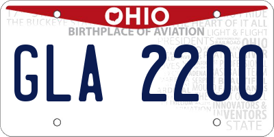 OH license plate GLA2200