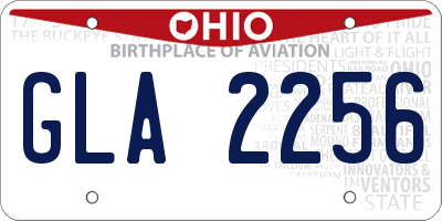 OH license plate GLA2256