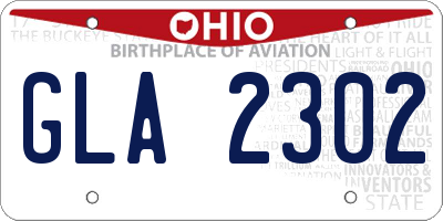 OH license plate GLA2302