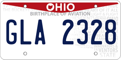 OH license plate GLA2328