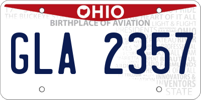 OH license plate GLA2357
