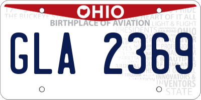 OH license plate GLA2369