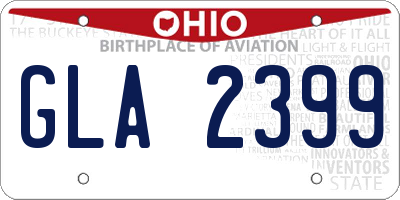 OH license plate GLA2399