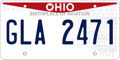 OH license plate GLA2471