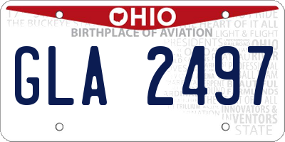 OH license plate GLA2497