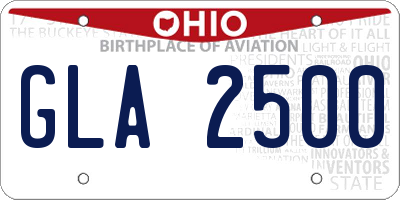 OH license plate GLA2500
