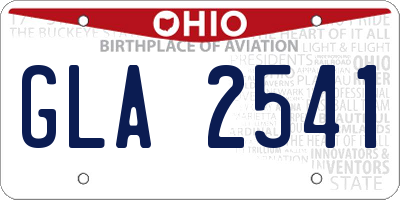 OH license plate GLA2541