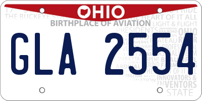 OH license plate GLA2554