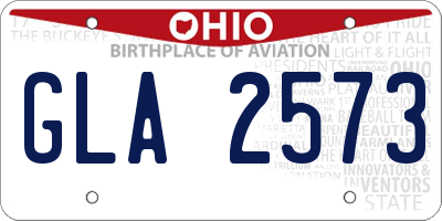 OH license plate GLA2573