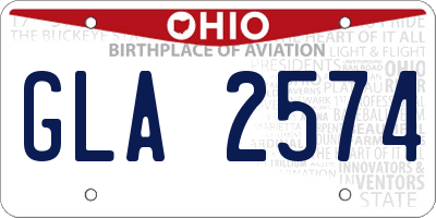 OH license plate GLA2574