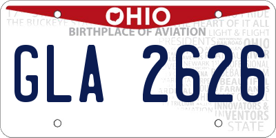 OH license plate GLA2626