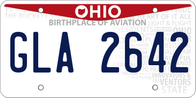 OH license plate GLA2642