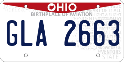 OH license plate GLA2663