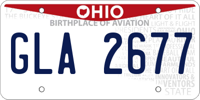 OH license plate GLA2677