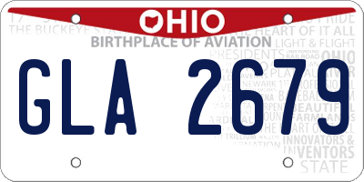 OH license plate GLA2679