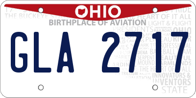 OH license plate GLA2717