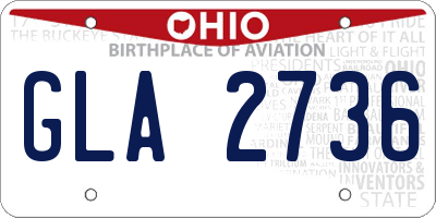 OH license plate GLA2736