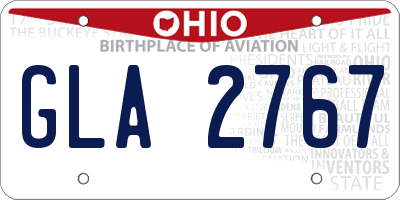 OH license plate GLA2767