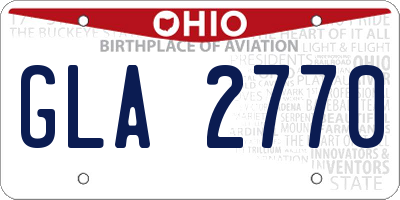 OH license plate GLA2770