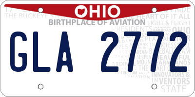 OH license plate GLA2772
