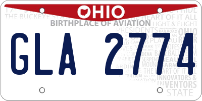 OH license plate GLA2774