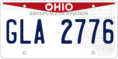 OH license plate GLA2776
