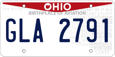 OH license plate GLA2791