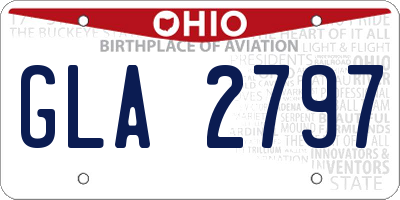 OH license plate GLA2797