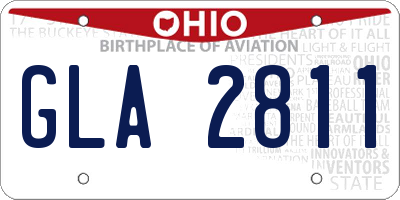 OH license plate GLA2811