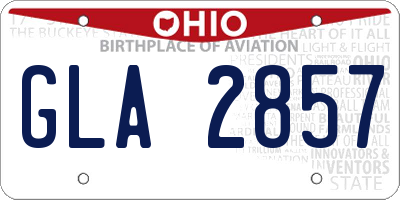 OH license plate GLA2857