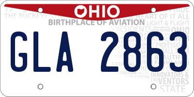 OH license plate GLA2863