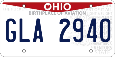OH license plate GLA2940