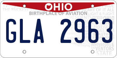 OH license plate GLA2963