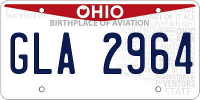 OH license plate GLA2964