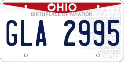 OH license plate GLA2995