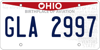 OH license plate GLA2997